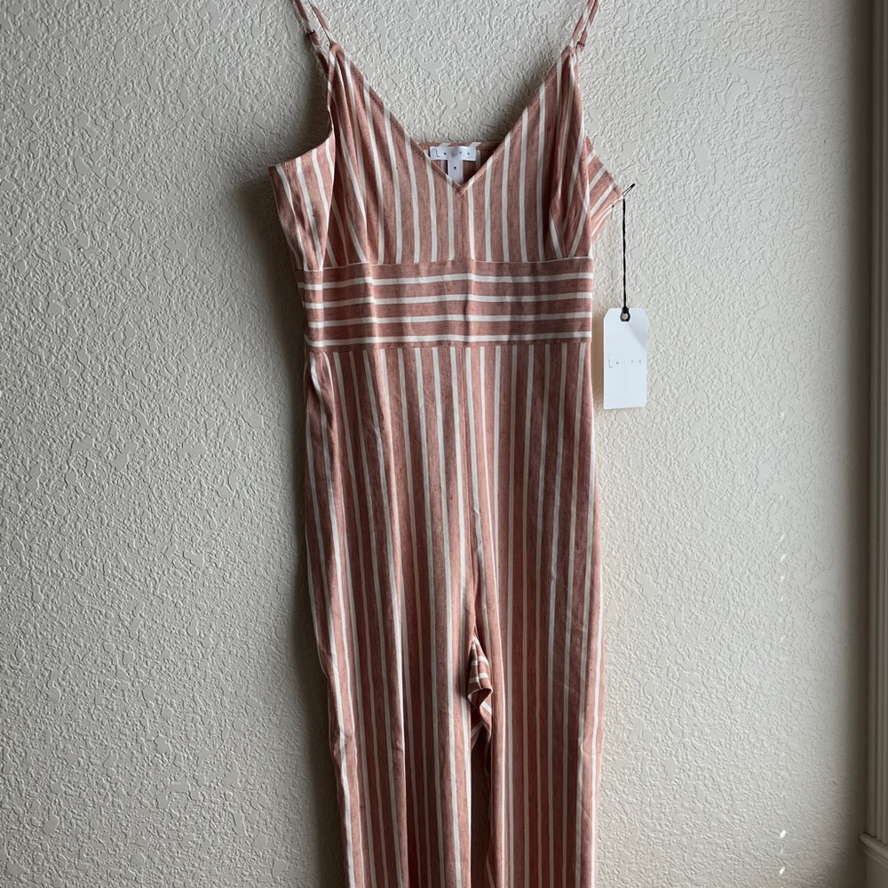 Leith Molly Stripe Jumpsuit (Size Medium) NWT - Picture 3 of 16